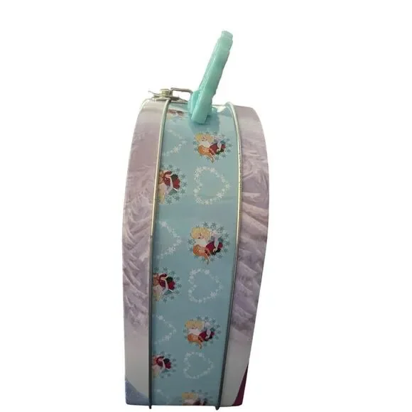 Disney Kids Purple Frozen Anna Elsa Olaf Metal Carry All Tin OS - Picture 8 of 9